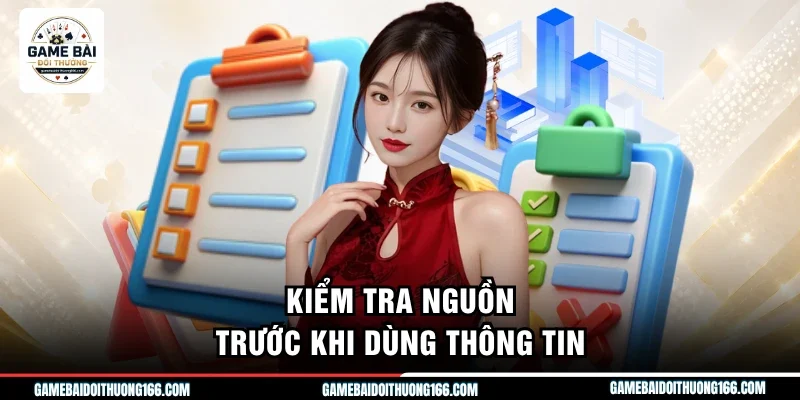 Kiểm tra nguồn trước khi dùng thông tin